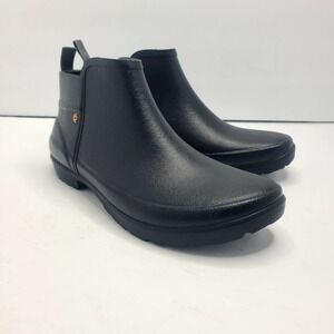 Bogs Flora Bootie 72349-001 Womens US 11 Rain‎ Boots Black Rubber Waterproof